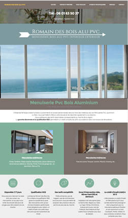 Aperçu — Site de Romain des Bois, menuiserie aluminium et PVC